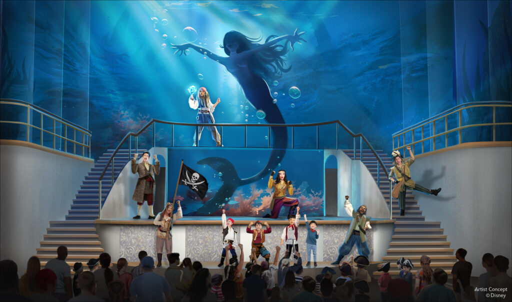 Disney Adventures dcl jack sparrow and the siren queen show (at dig)